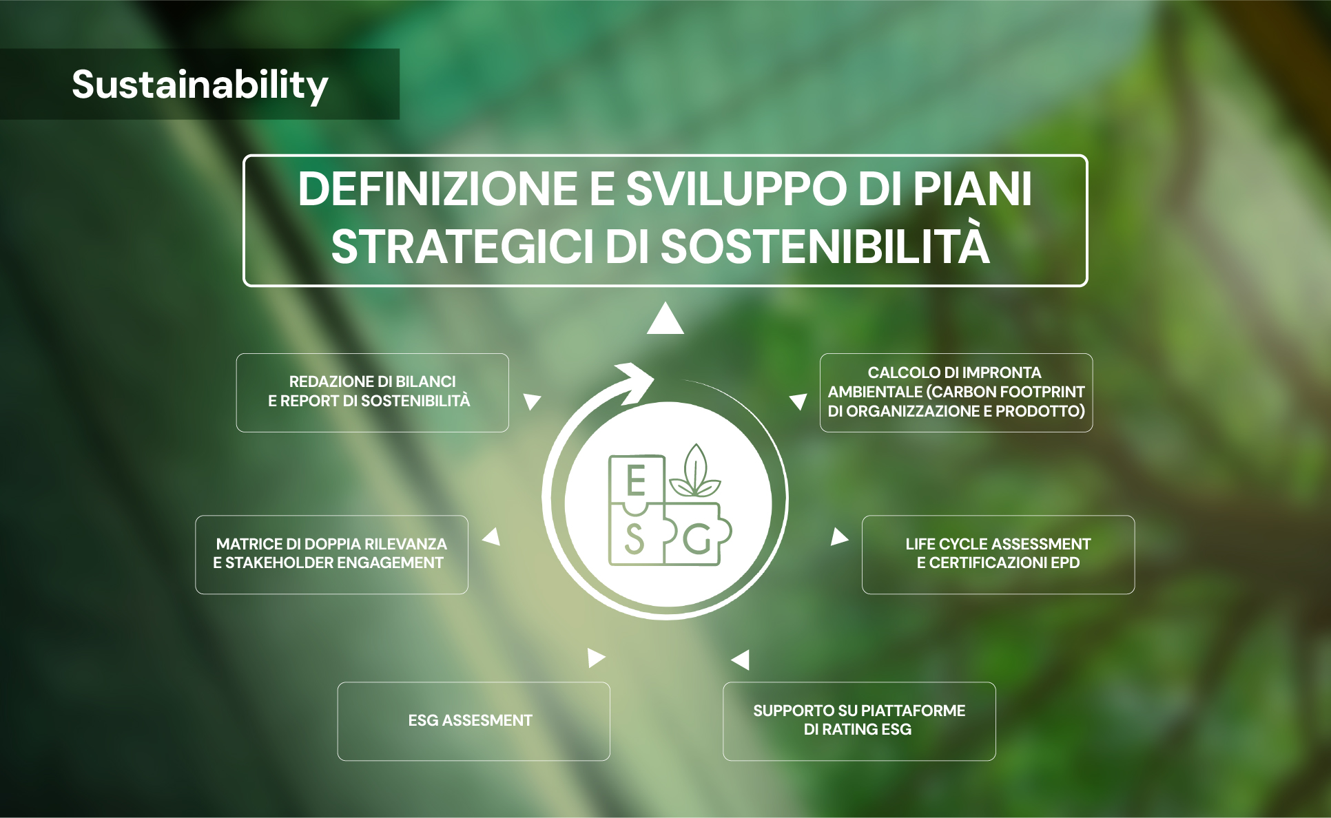 Definizione e sviluppo di piani strategici di sostenibilità